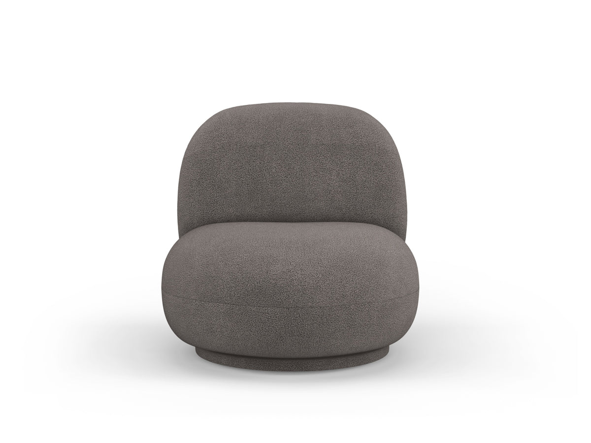 Fotel obrotowy CHUCK szary boucle – Micadoni