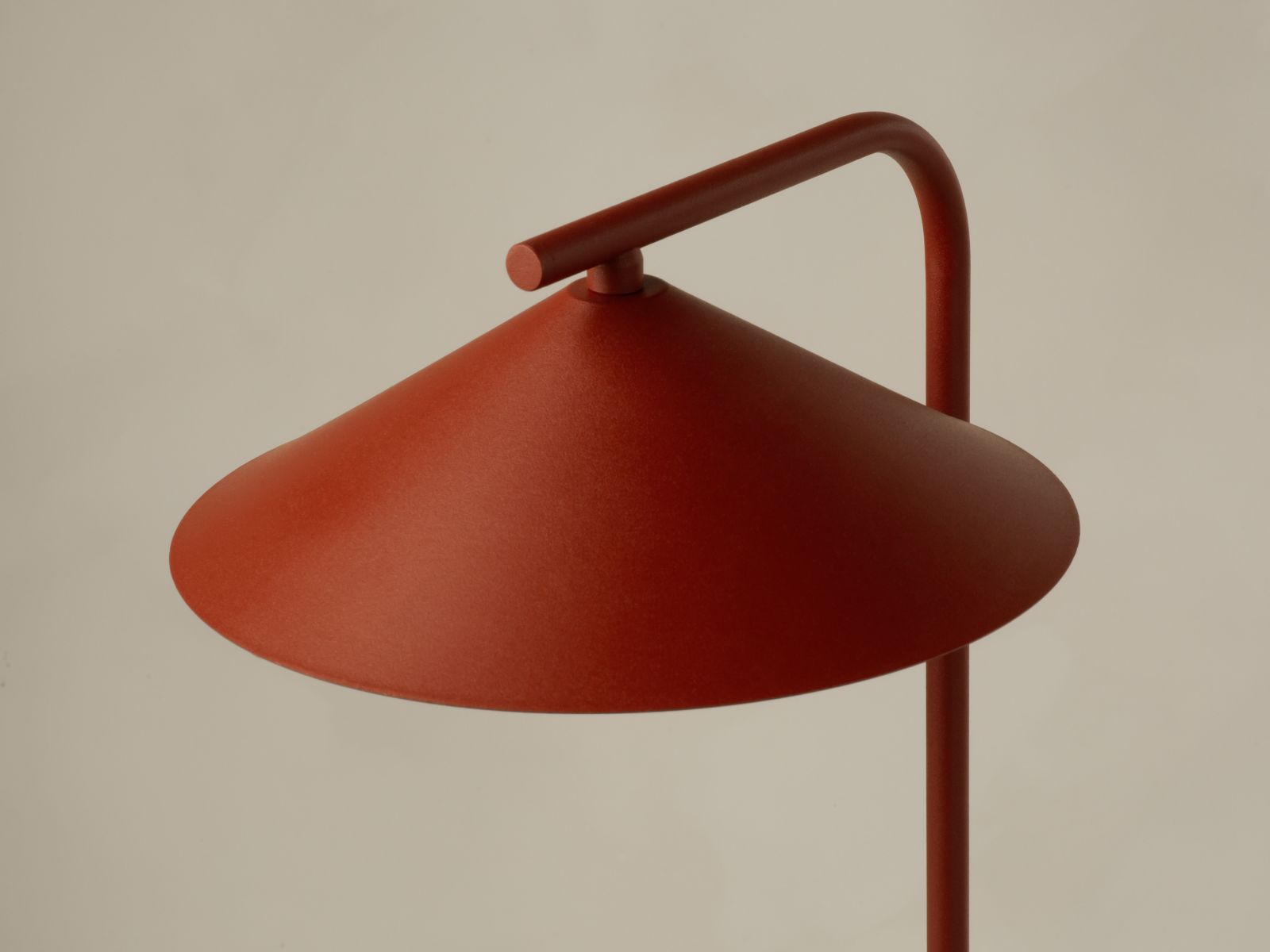 Lampa stołowa NOCTE bordowy – ujęcie boczne