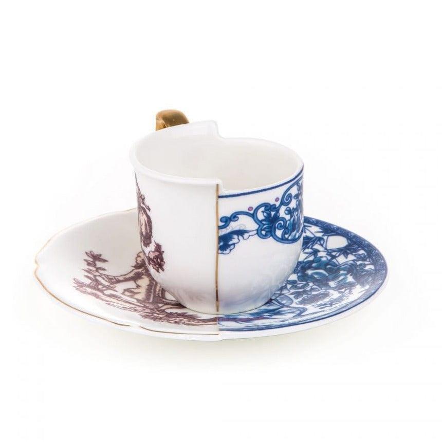 Filiżanka ze spodkiem HYBRID EUFEMIA porcelanowy Seletti Eye on Design