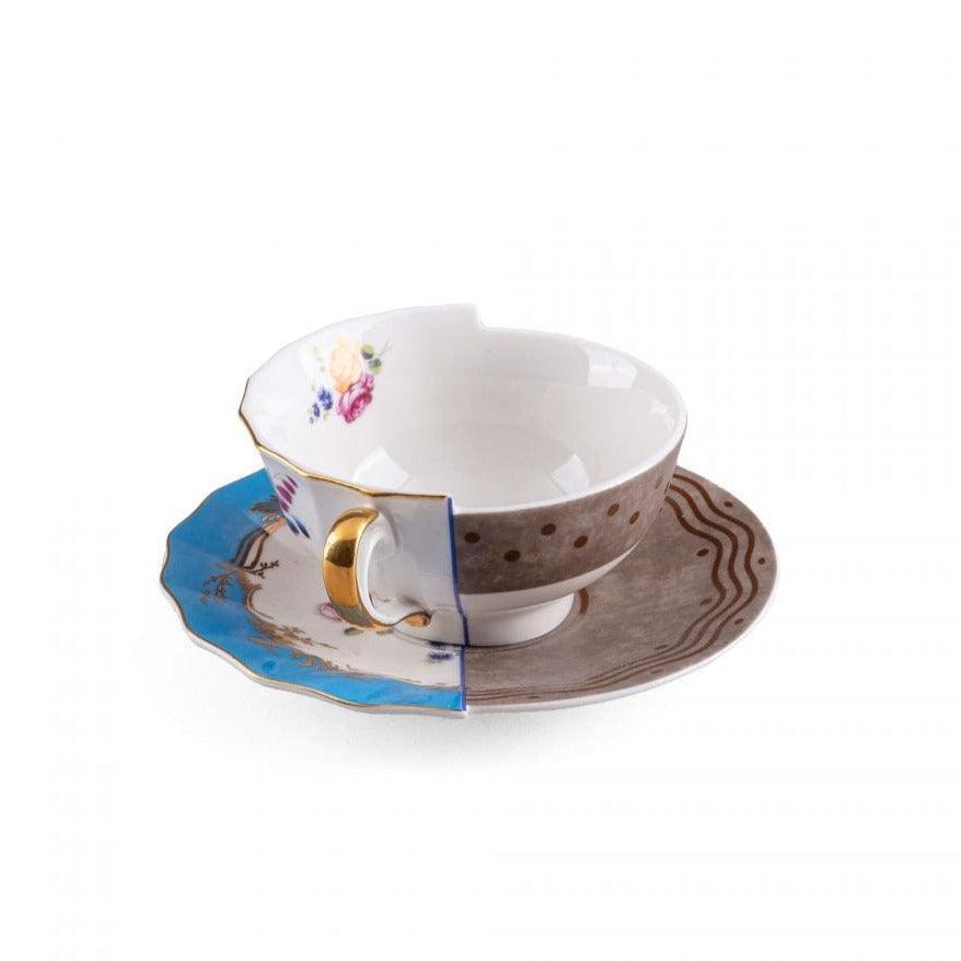 Filiżanka ze spodkiem HYBRID KERMA porcelanowy Seletti Eye on Design