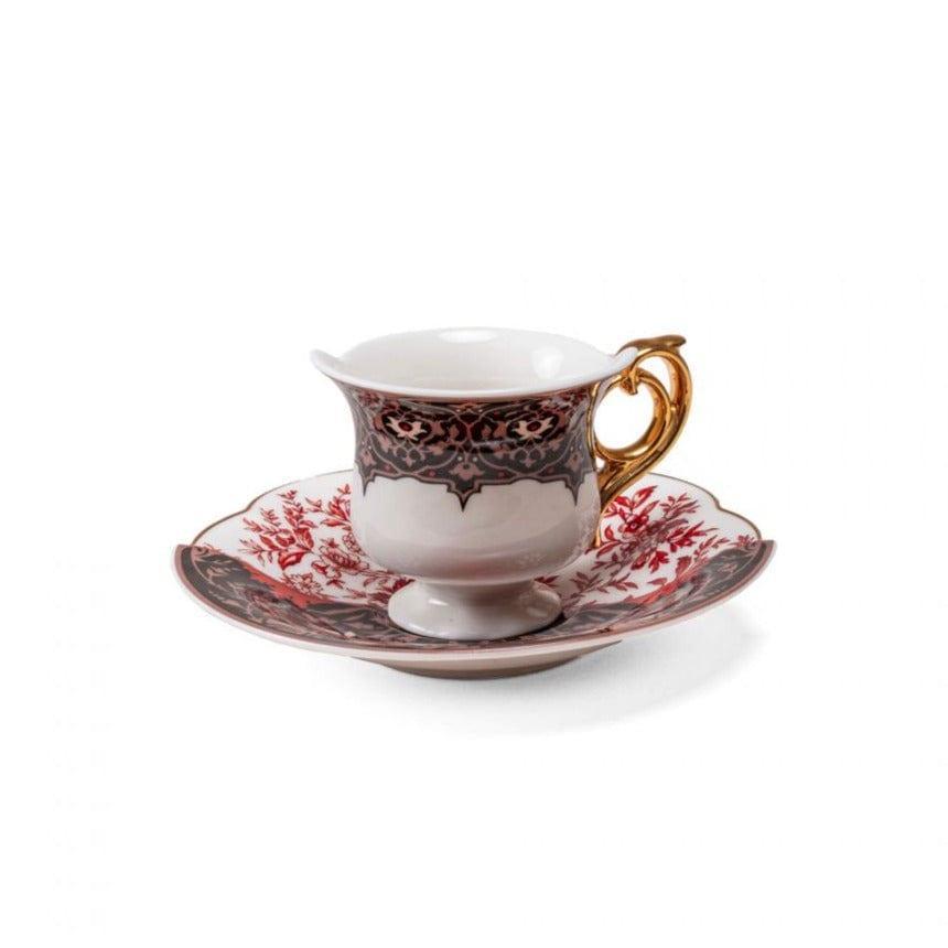 Filiżanka ze spodkiem HYBRID SAGALA porcelanowy Seletti Eye on Design