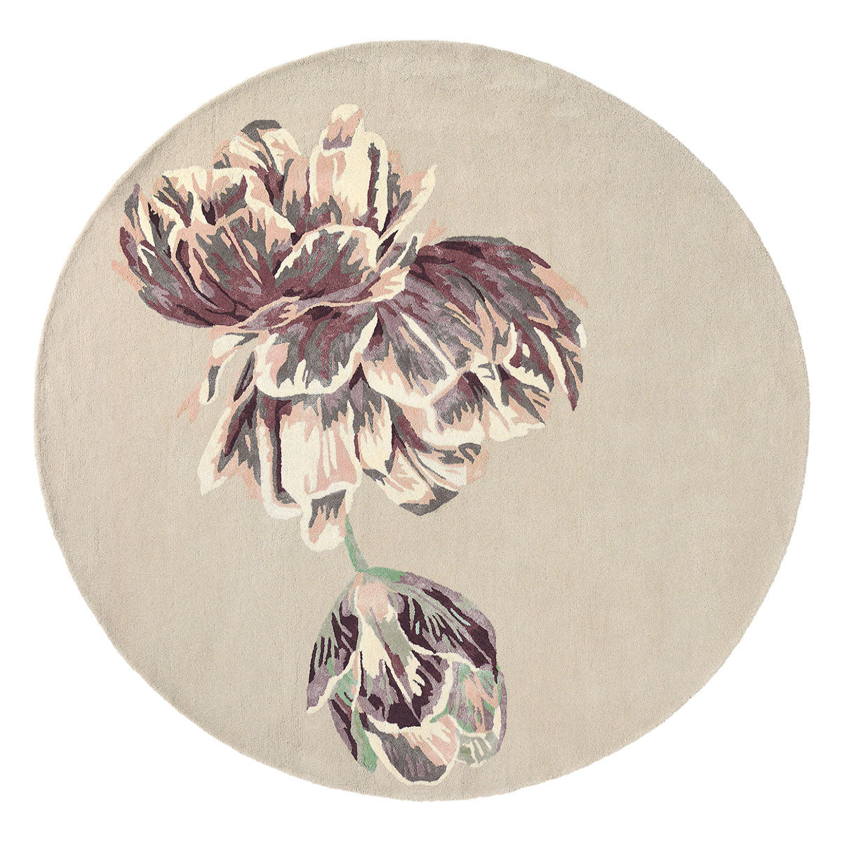 Ronde tapijt TRANQUILITY beige