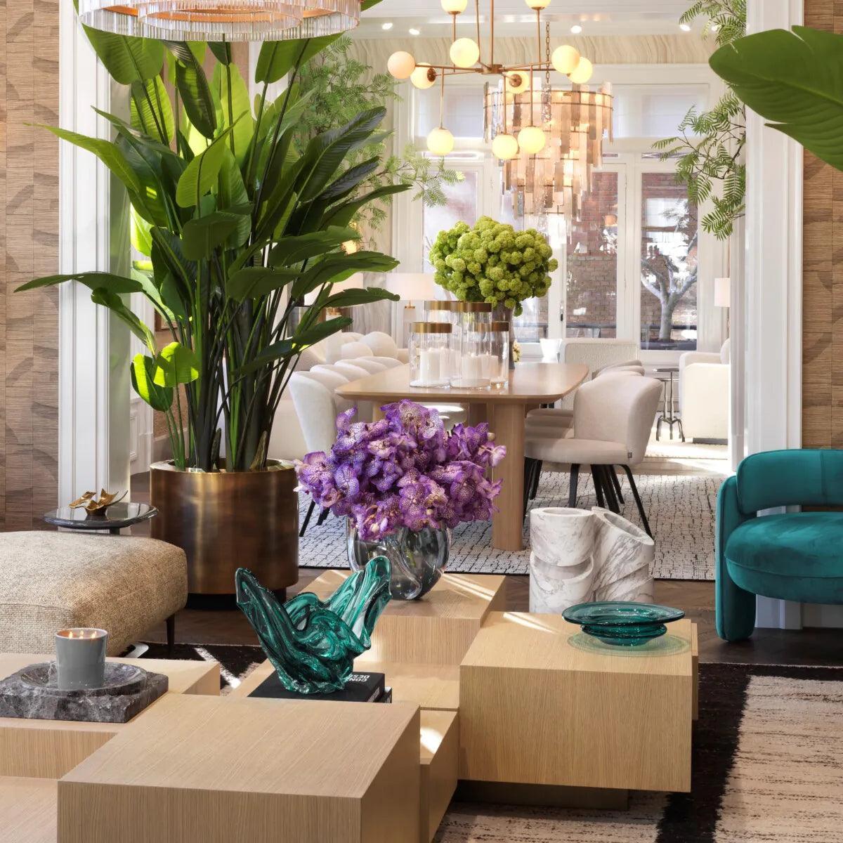 Fotel aksamitny CHAPLIN turkusowy Eichholtz Eye on Design