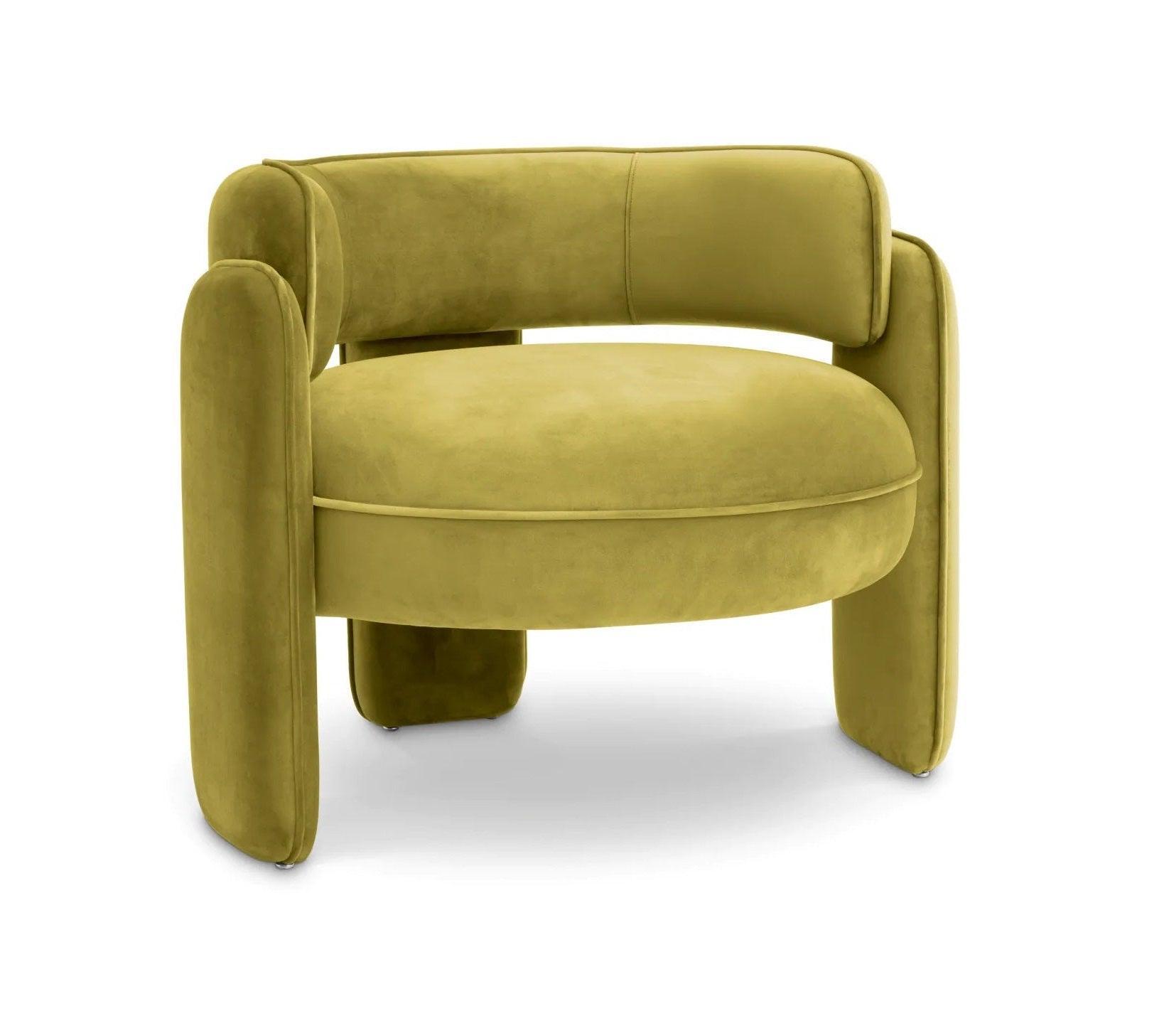 Fotel aksamitny CHAPLIN zielony Eichholtz Eye on Design