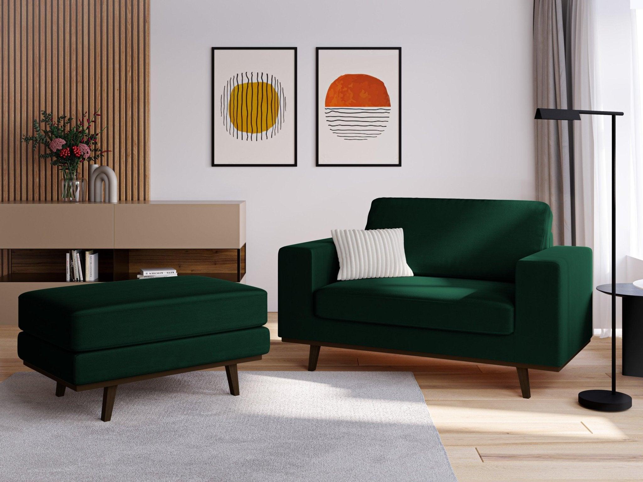 Fotel aksamitny HEBE butelkowa zieleń Mazzini Sofas Eye on Design