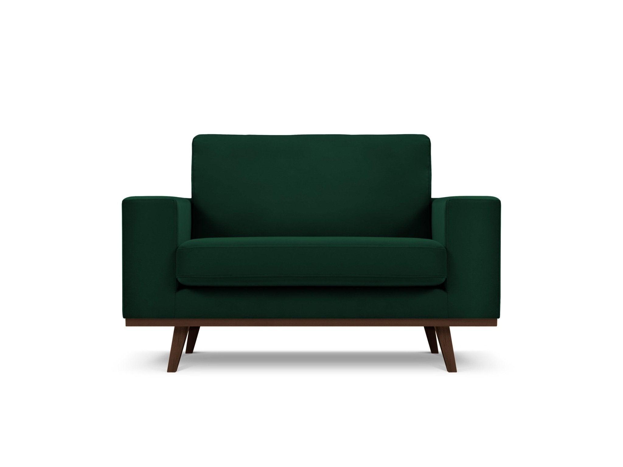 Fotel aksamitny HEBE butelkowa zieleń Mazzini Sofas Eye on Design