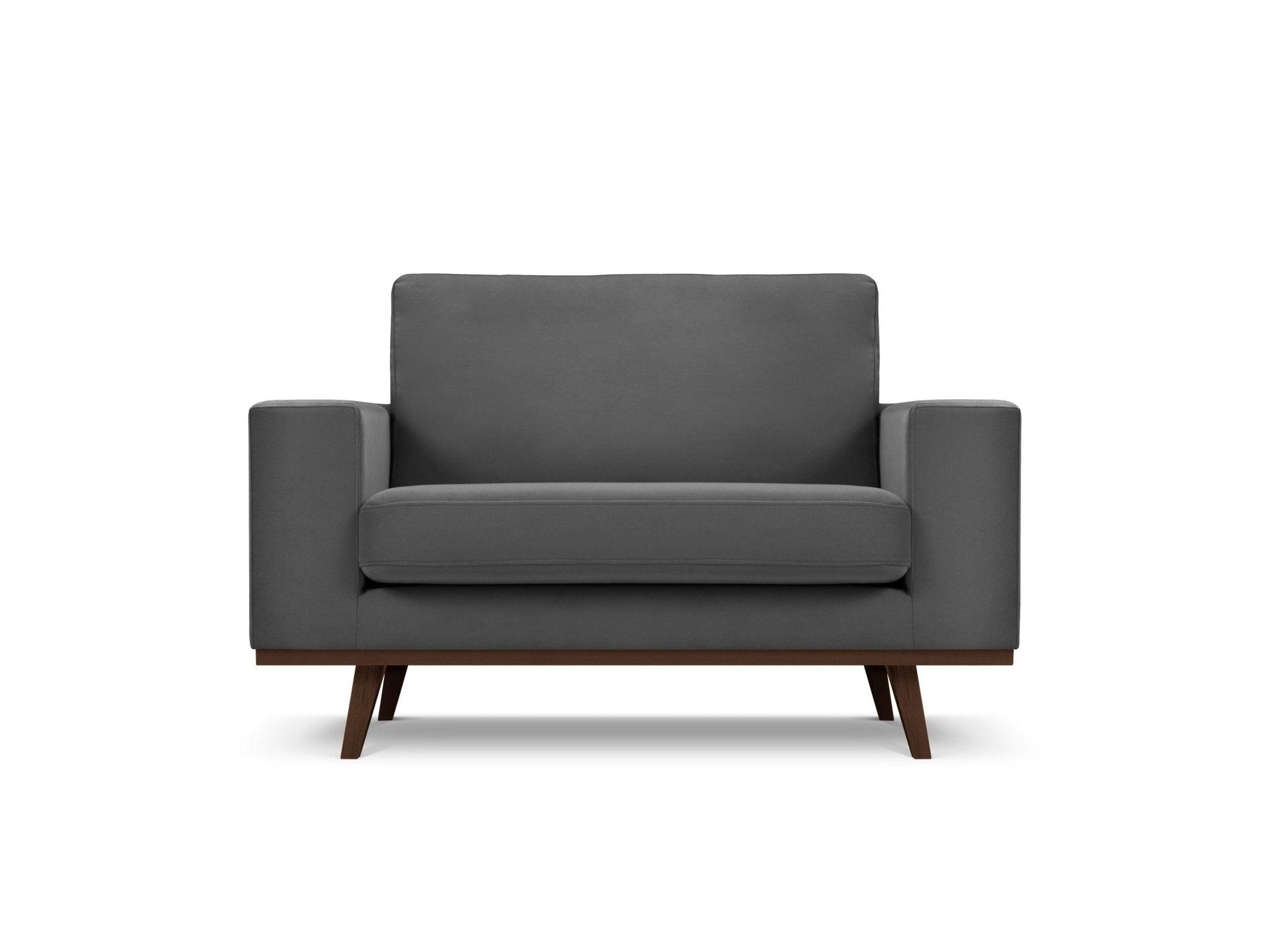 Fotel aksamitny HEBE ciemnoszary Mazzini Sofas Eye on Design