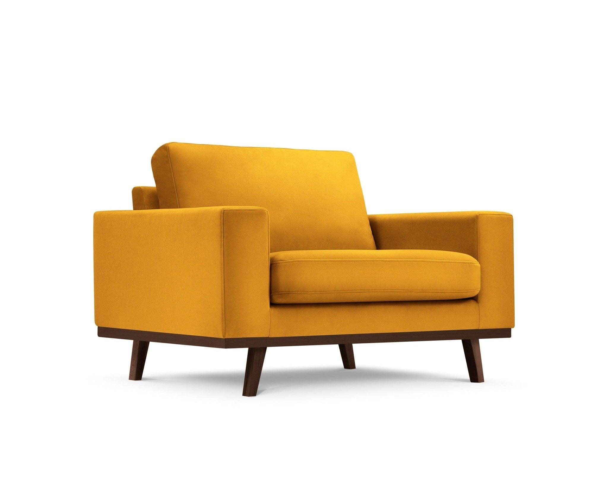Fotel aksamitny HEBE żółty Mazzini Sofas Eye on Design