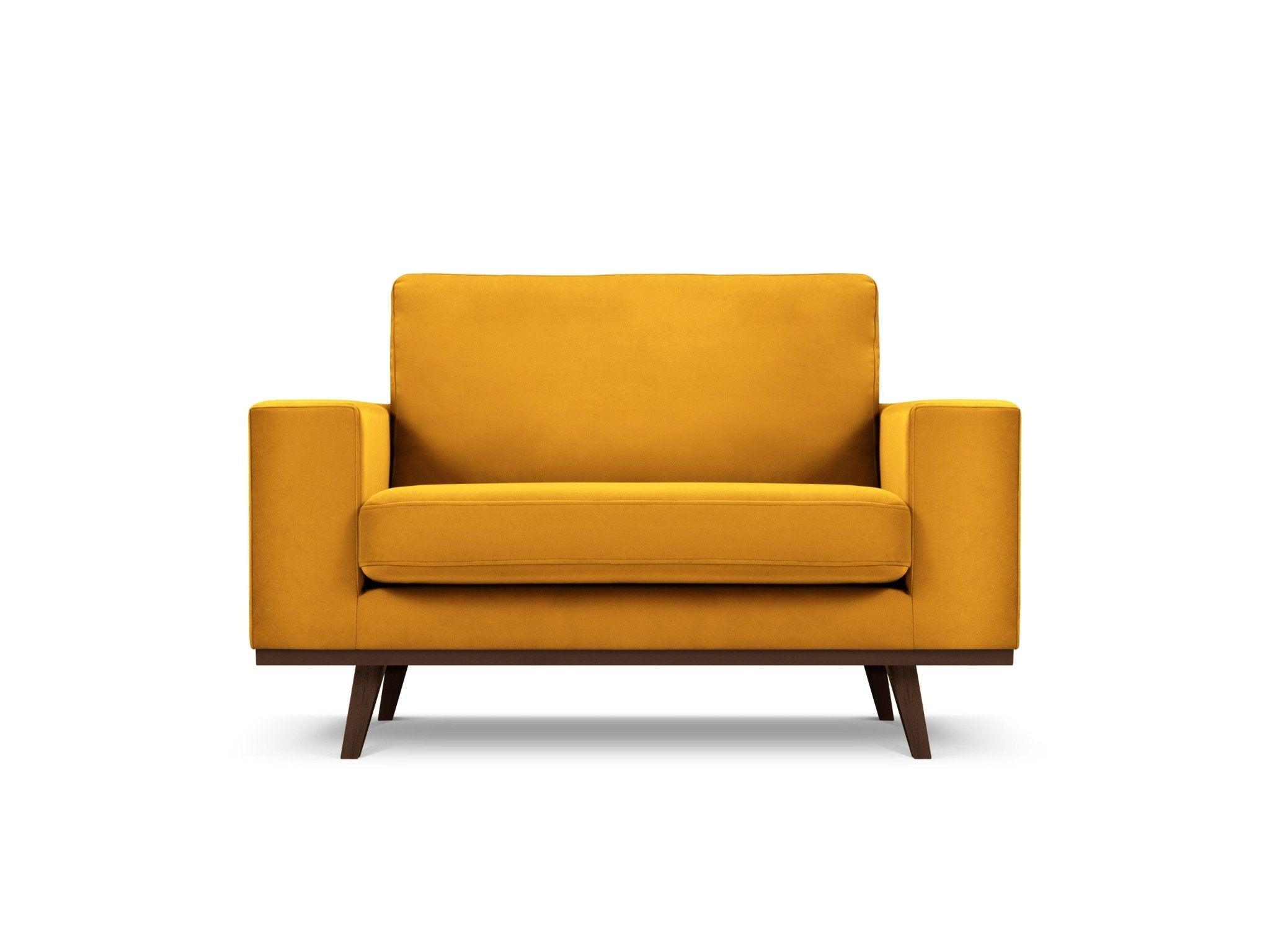 Fotel aksamitny HEBE żółty Mazzini Sofas Eye on Design