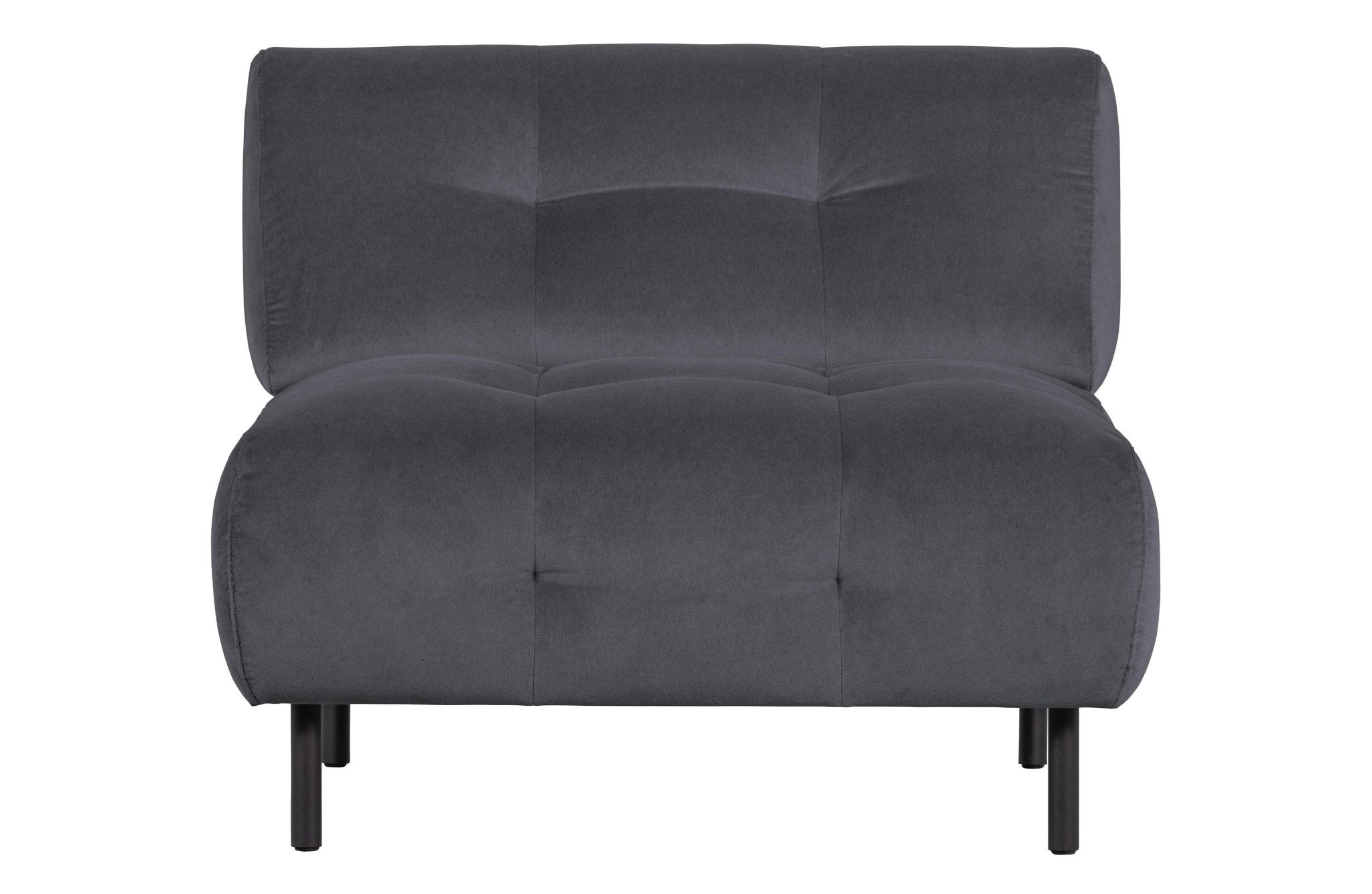 Fotel aksamitny LLOYD ciemnoszary Woood Exclusive Eye on Design