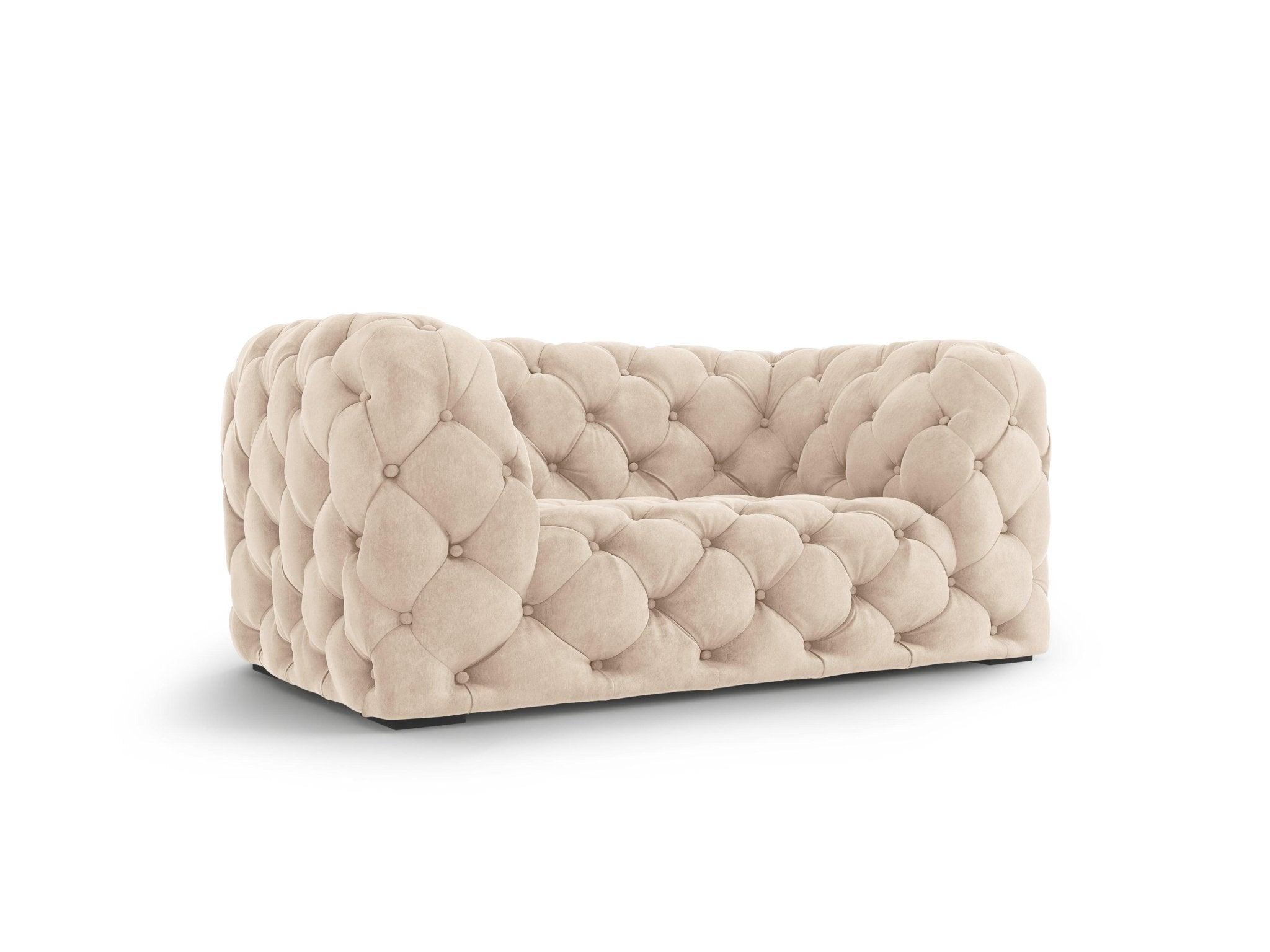 Fotel aksamitny LOGE beżowy Windsor & Co Eye on Design