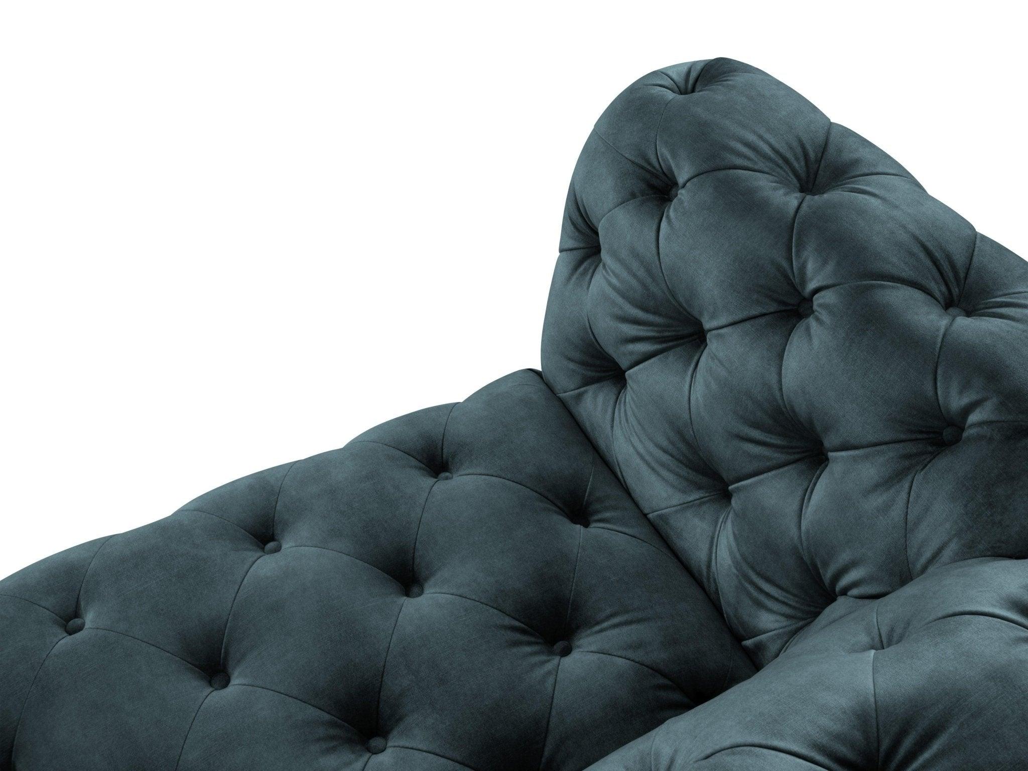 Fotel aksamitny LOGE petrol Windsor & Co Eye on Design