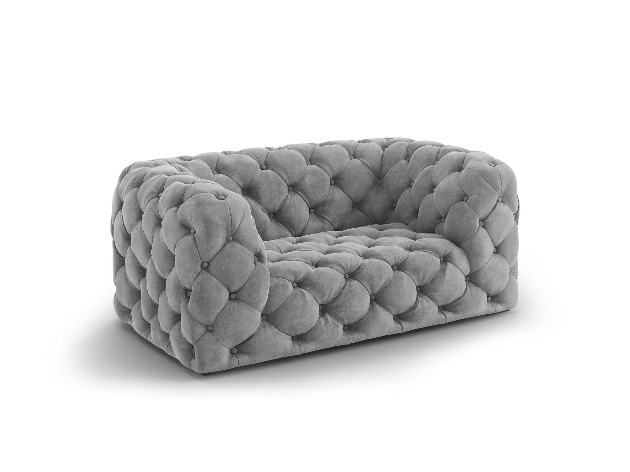 Fotel aksamitny LOGE szary Windsor & Co Eye on Design