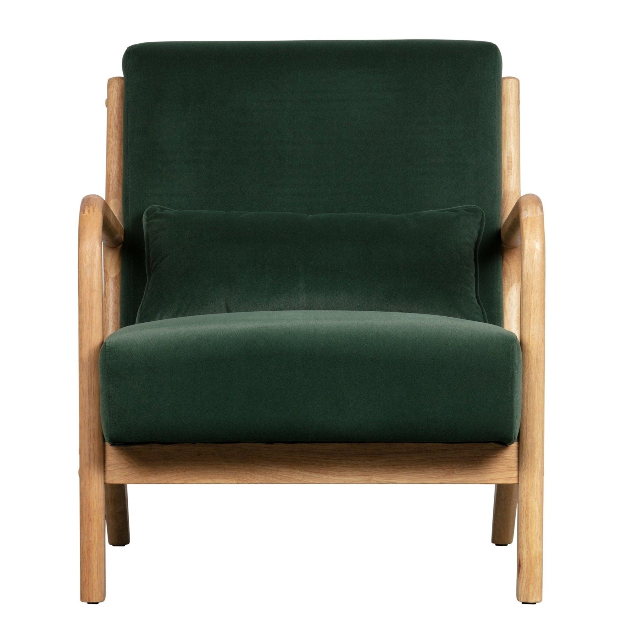 Fotel aksamitny MARK zielony Woood Eye on Design