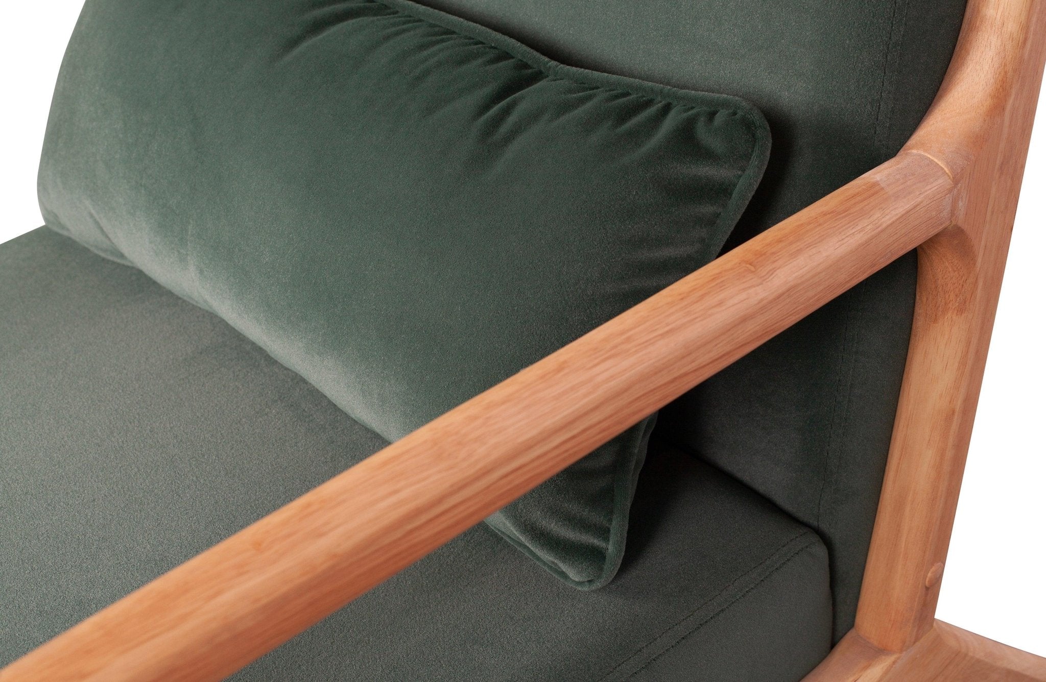 Fotel aksamitny MARK zielony Woood Eye on Design