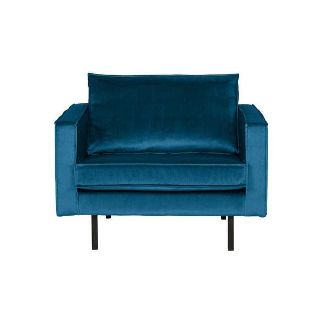 Fotel aksamitny RODEO niebieski Be Pure Eye on Design