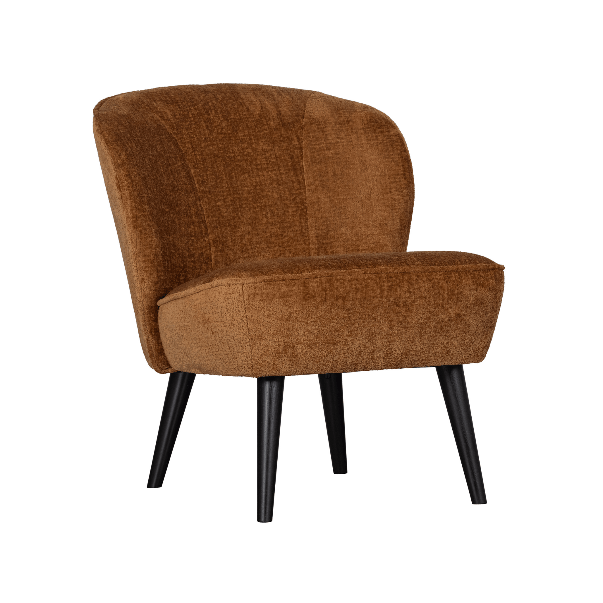 Fotel aksamitny SARA koniakowy Woood Eye on Design