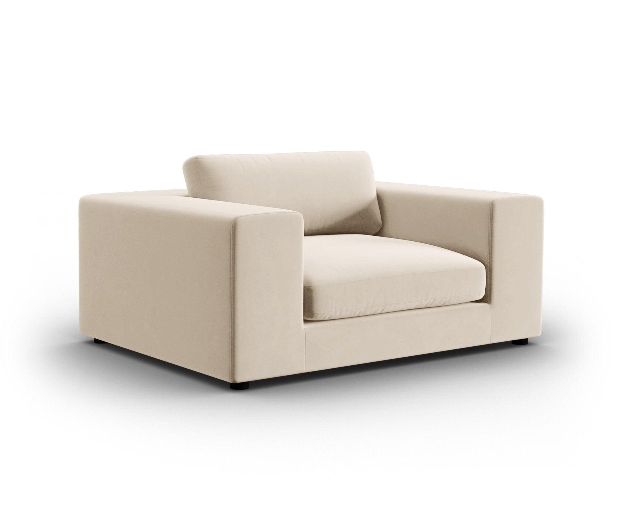 Fotel aksamitny TENDANCE beżowy CXL by Christian Lacroix Eye on Design