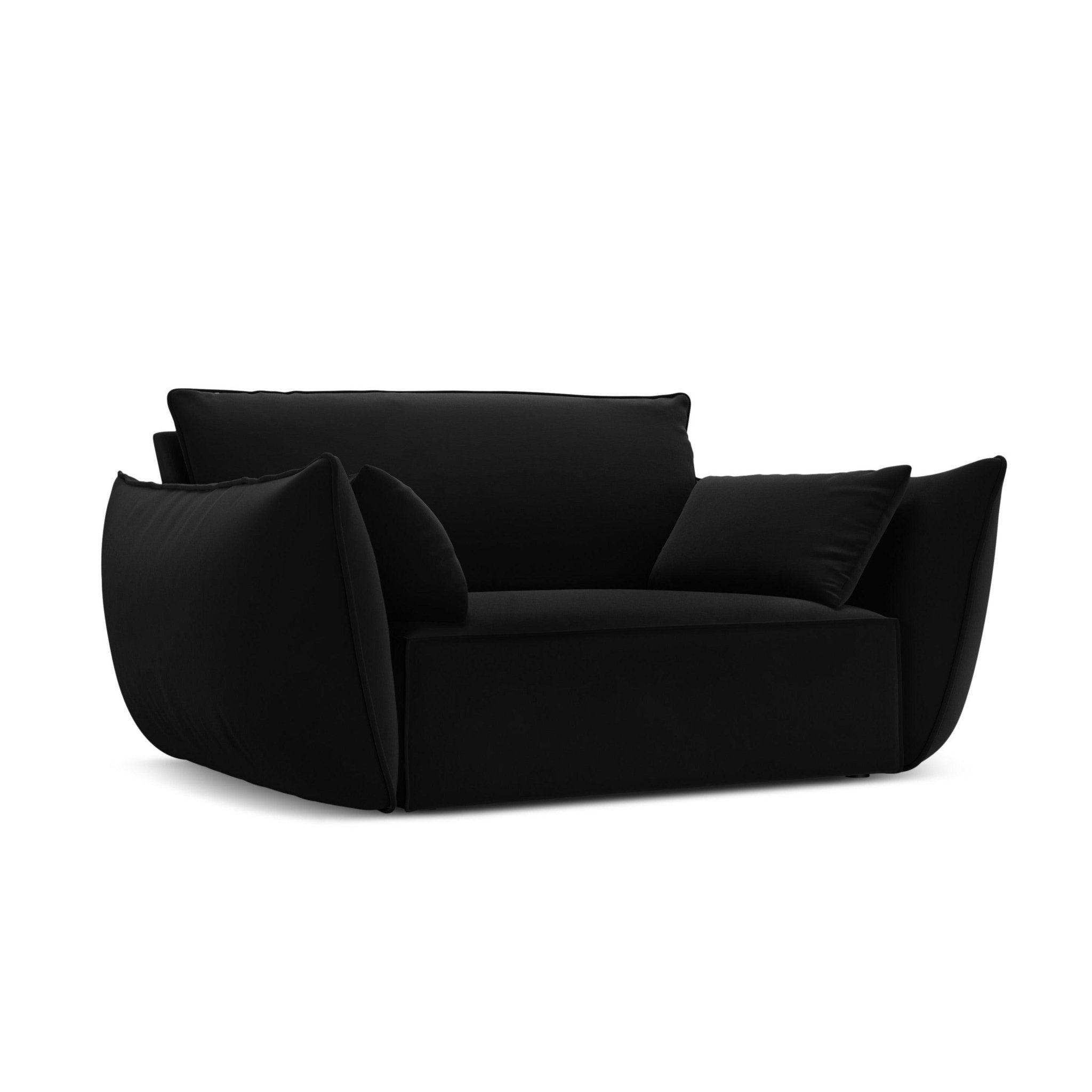 Fotel aksamitny VANDA czarny Mazzini Sofas Eye on Design