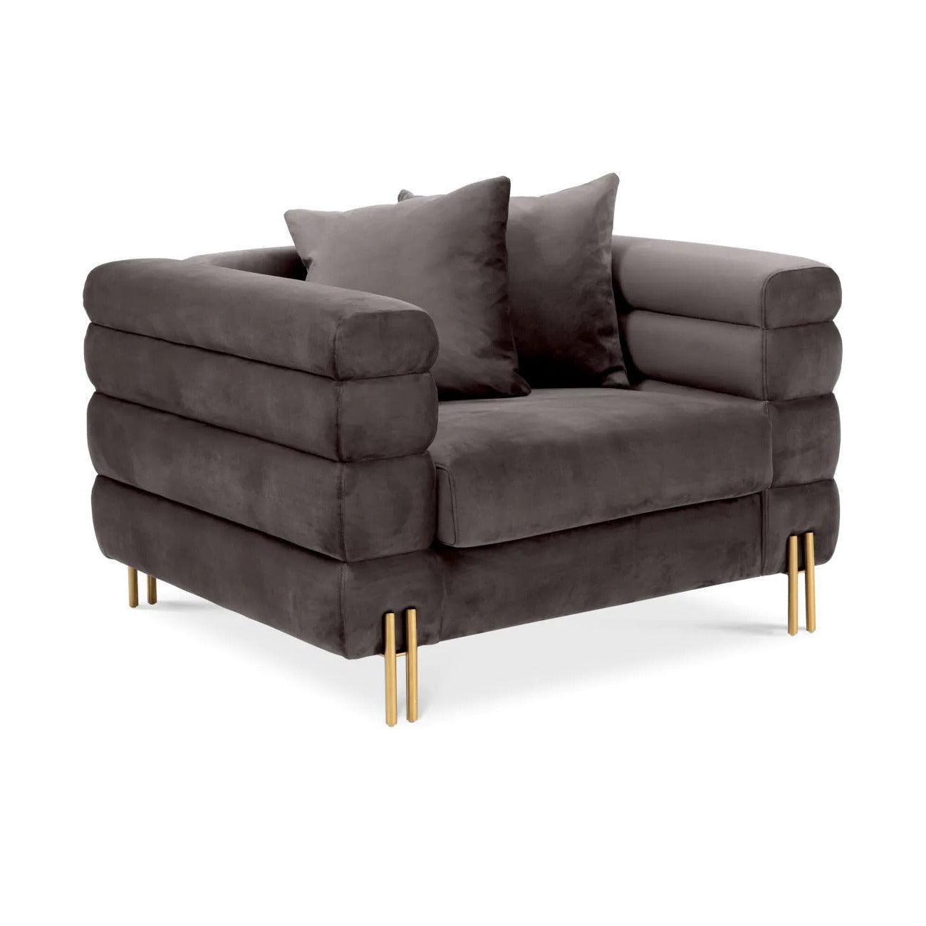 Fotel aksamitny YORK szary Eichholtz Eye on Design