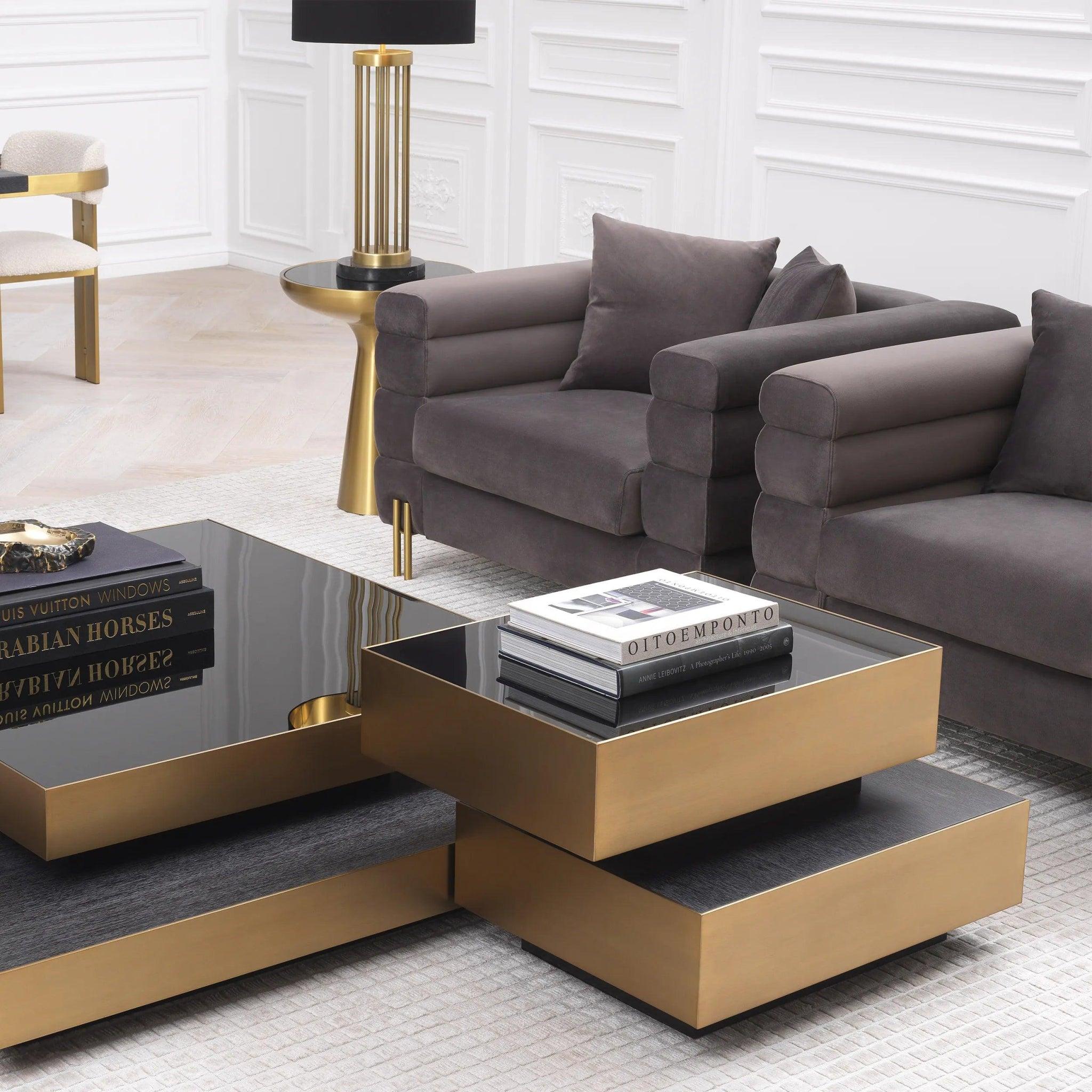 Fotel aksamitny YORK szary Eichholtz Eye on Design