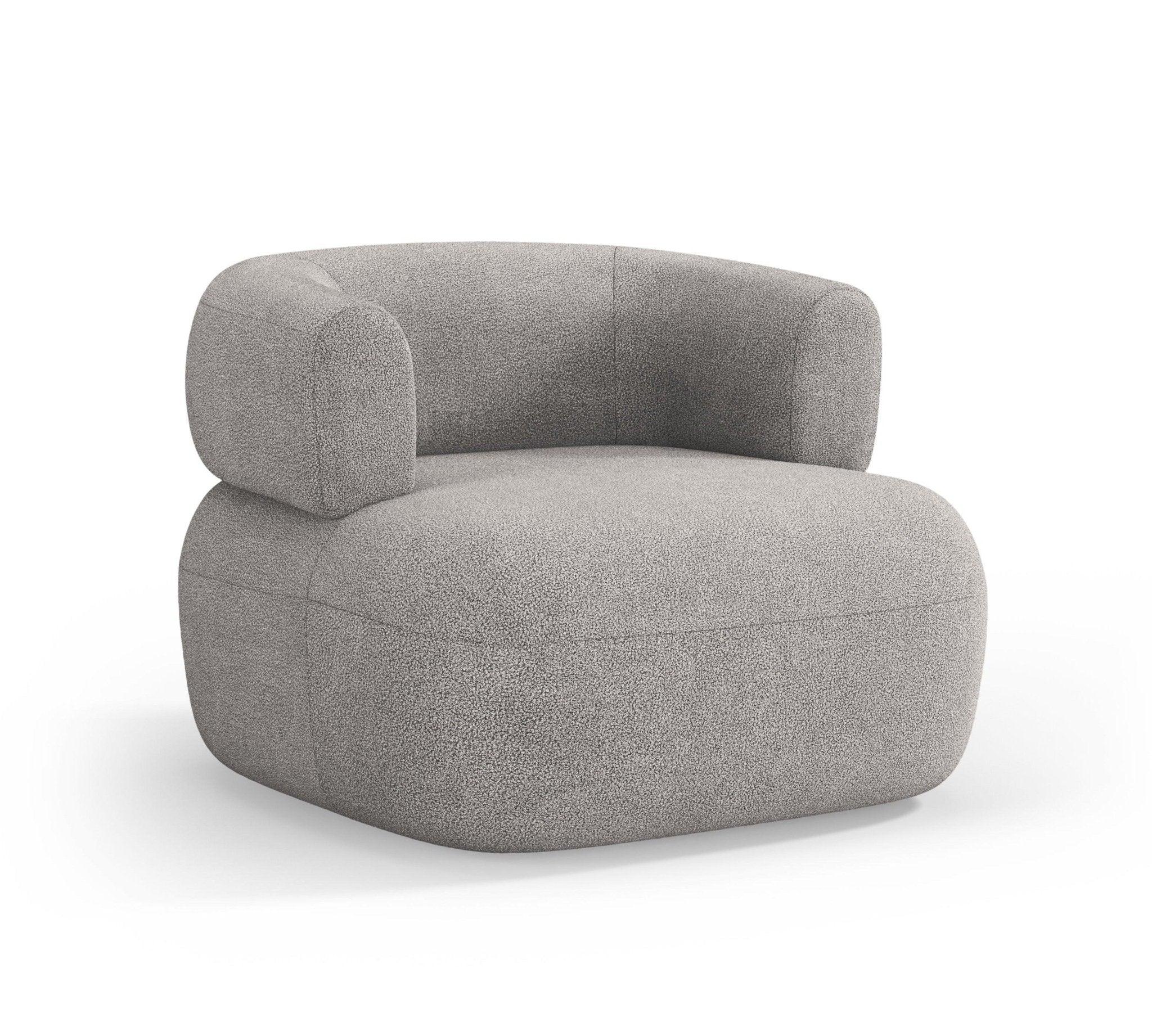 Fotel ALDRIN jasnoszary boucle Windsor & Co Eye on Design