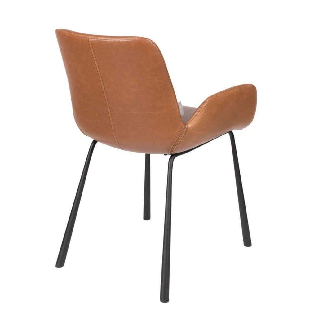 Fotel BRIT ekoskóra brązowy Zuiver Eye on Design