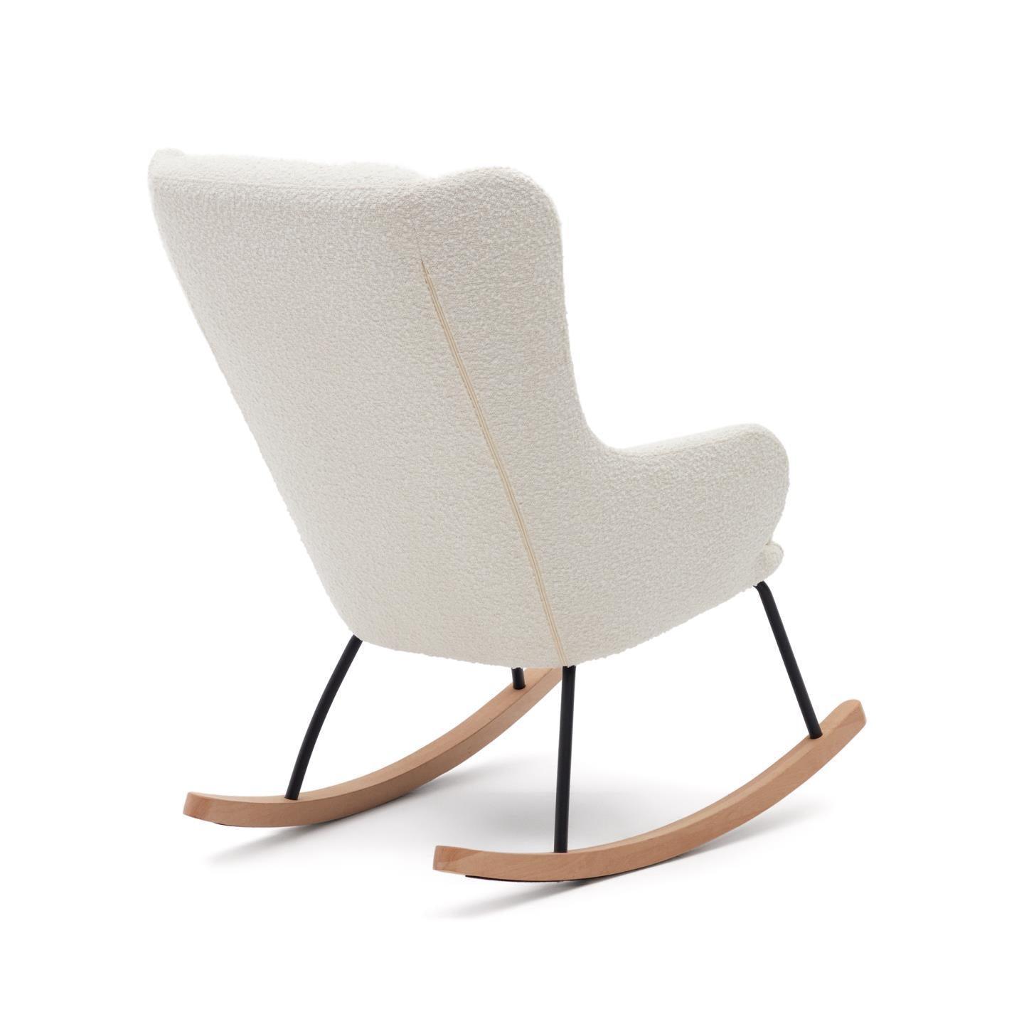 Fotel bujany MAUSTIN biały baranek La Forma Eye on Design