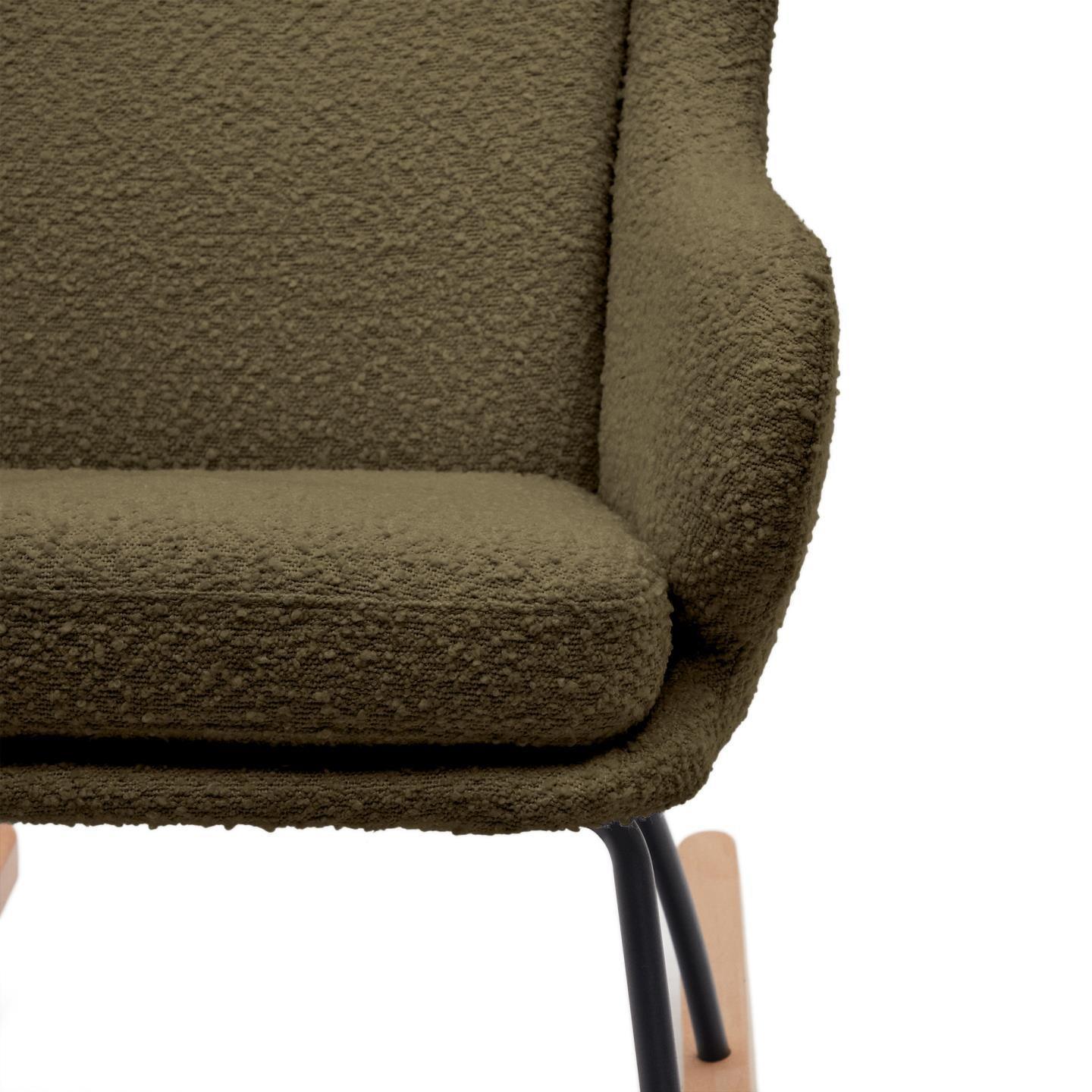 Fotel bujany MAUSTIN zielony baranek La Forma Eye on Design