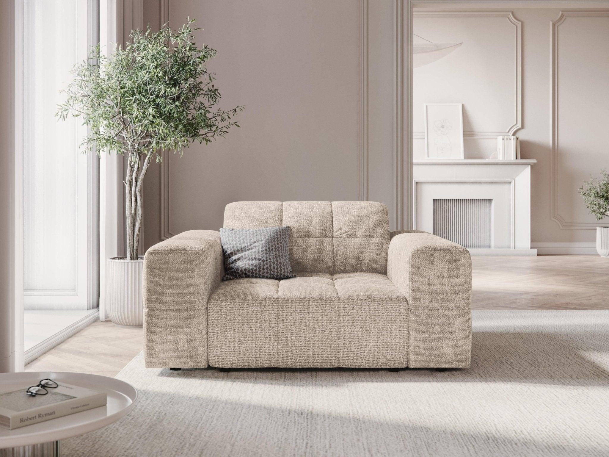 Fotel CHICAGO beżowy szenil Cosmopolitan Design Eye on Design