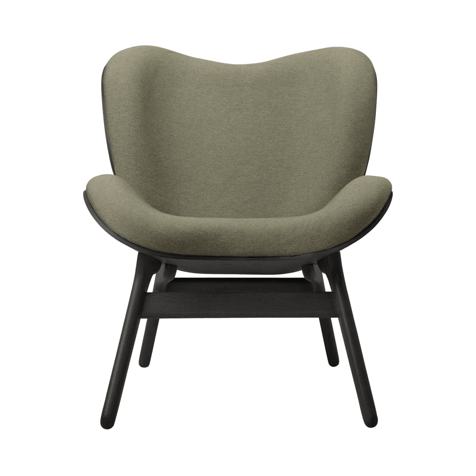 Fotel CONVERSATION PIECE szałwiowy z czarną podstawą UMAGE Eye on Design