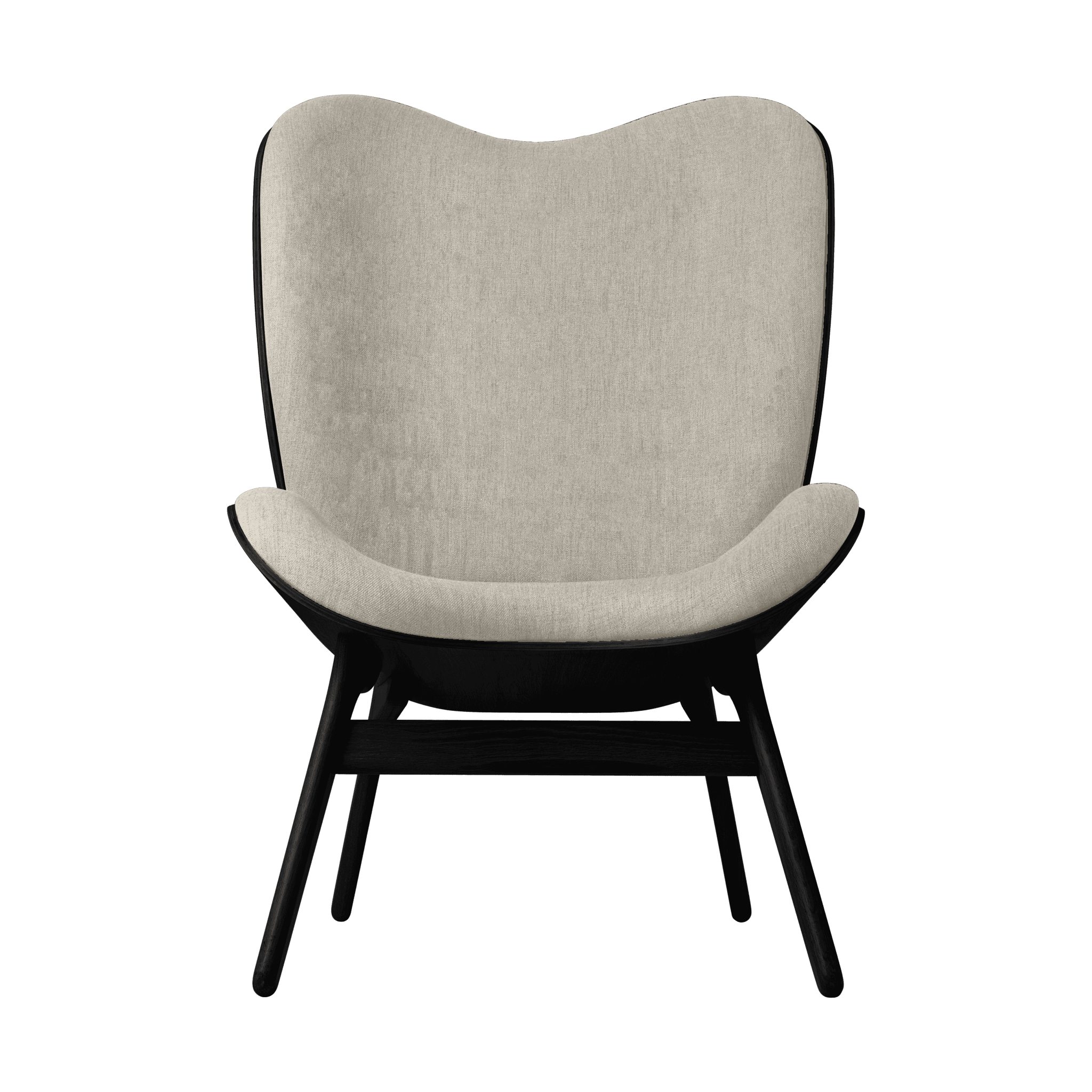 Fotel CONVERSATION PIECE TALL beżowy z czarną podstawą UMAGE Eye on Design