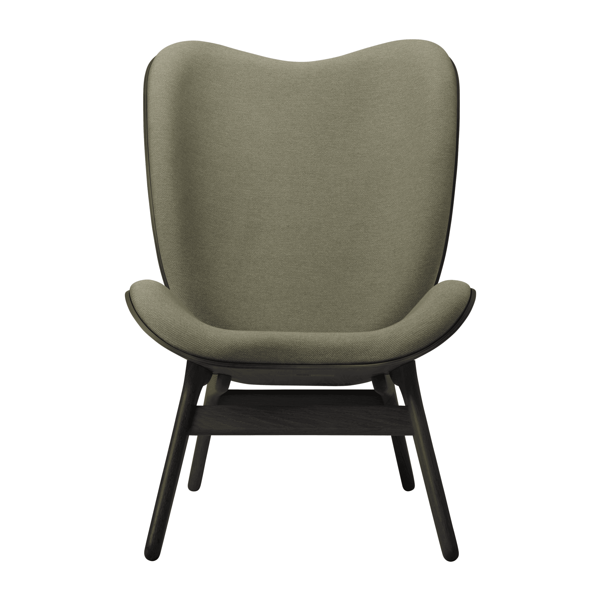 Fotel CONVERSATION PIECE TALL szałwiowy z czarną podstawą UMAGE Eye on Design