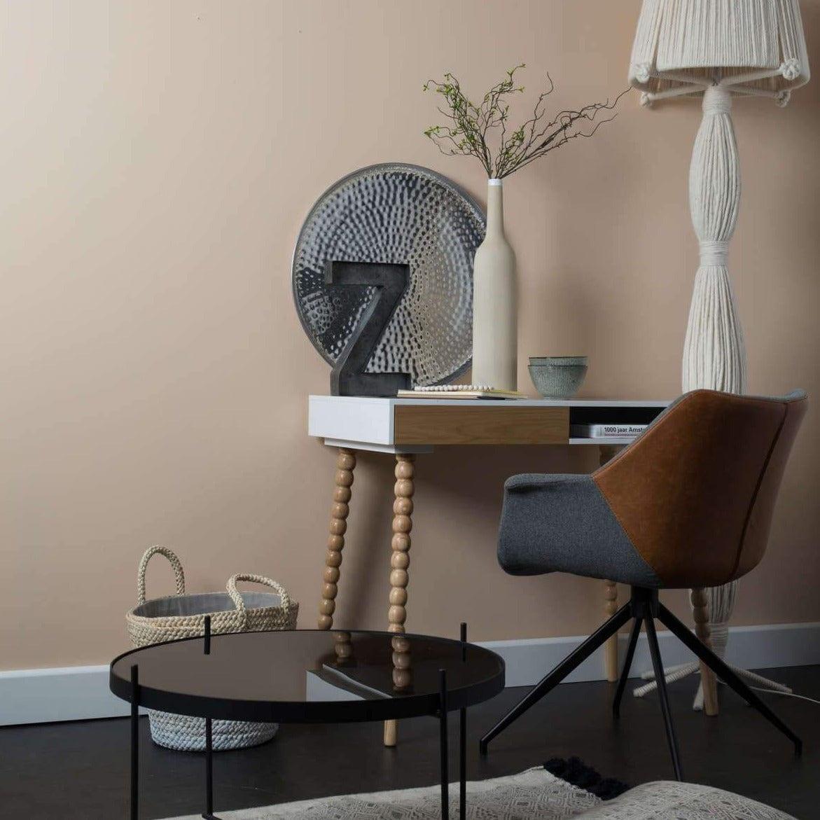 Fotel DOULTON ekoskóra brązowy Zuiver Eye on Design