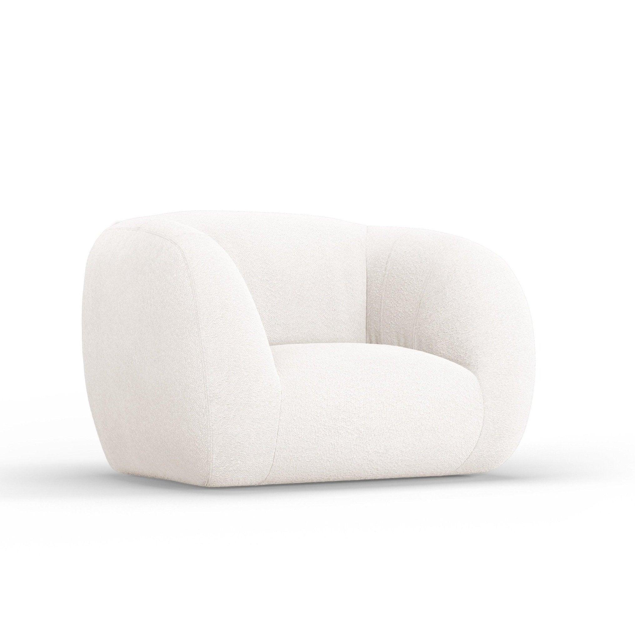 Fotel ESSEN biały boucle Cosmopolitan Design Eye on Design