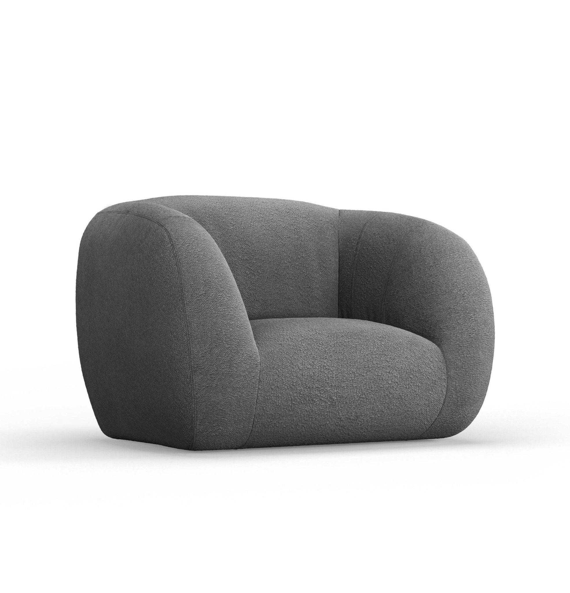 Fotel ESSEN ciemnoszary boucle Cosmopolitan Design Eye on Design