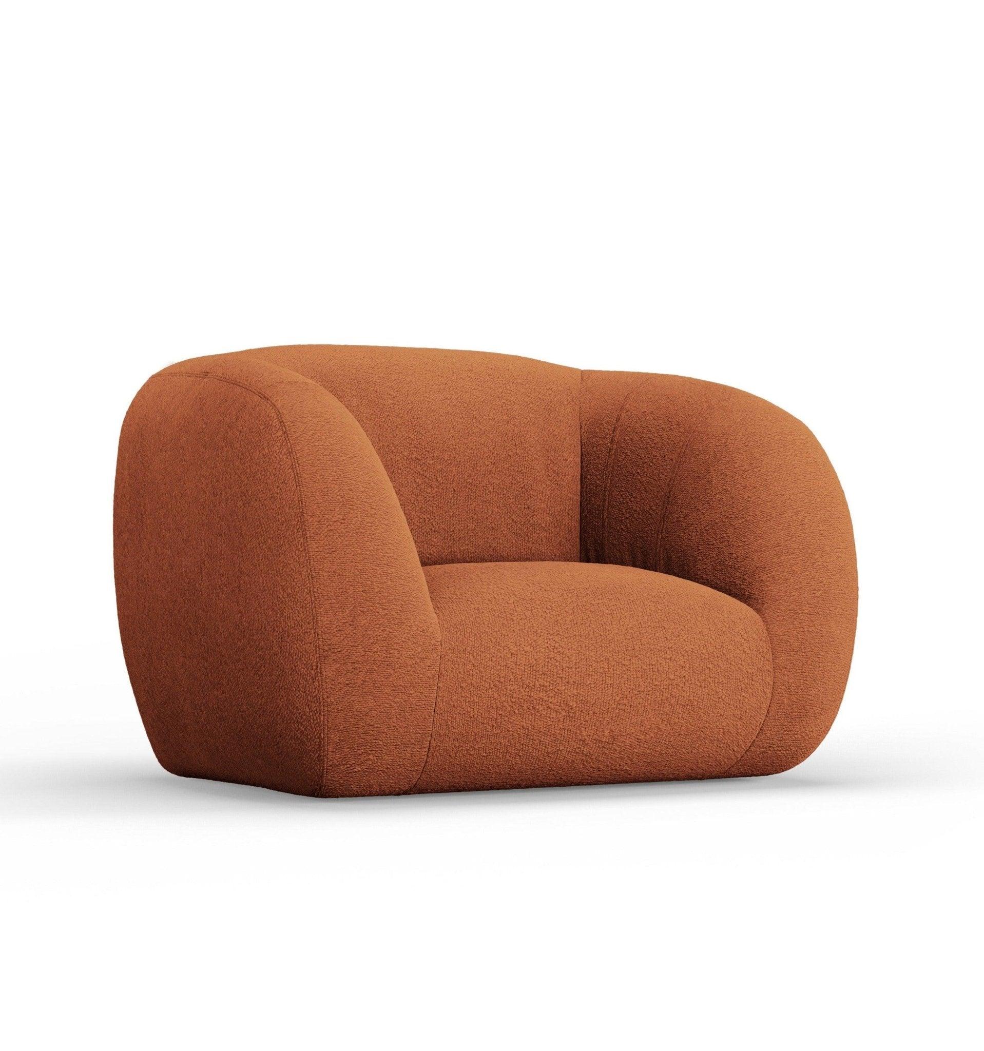 Fotel ESSEN terracotta boucle Cosmopolitan Design Eye on Design