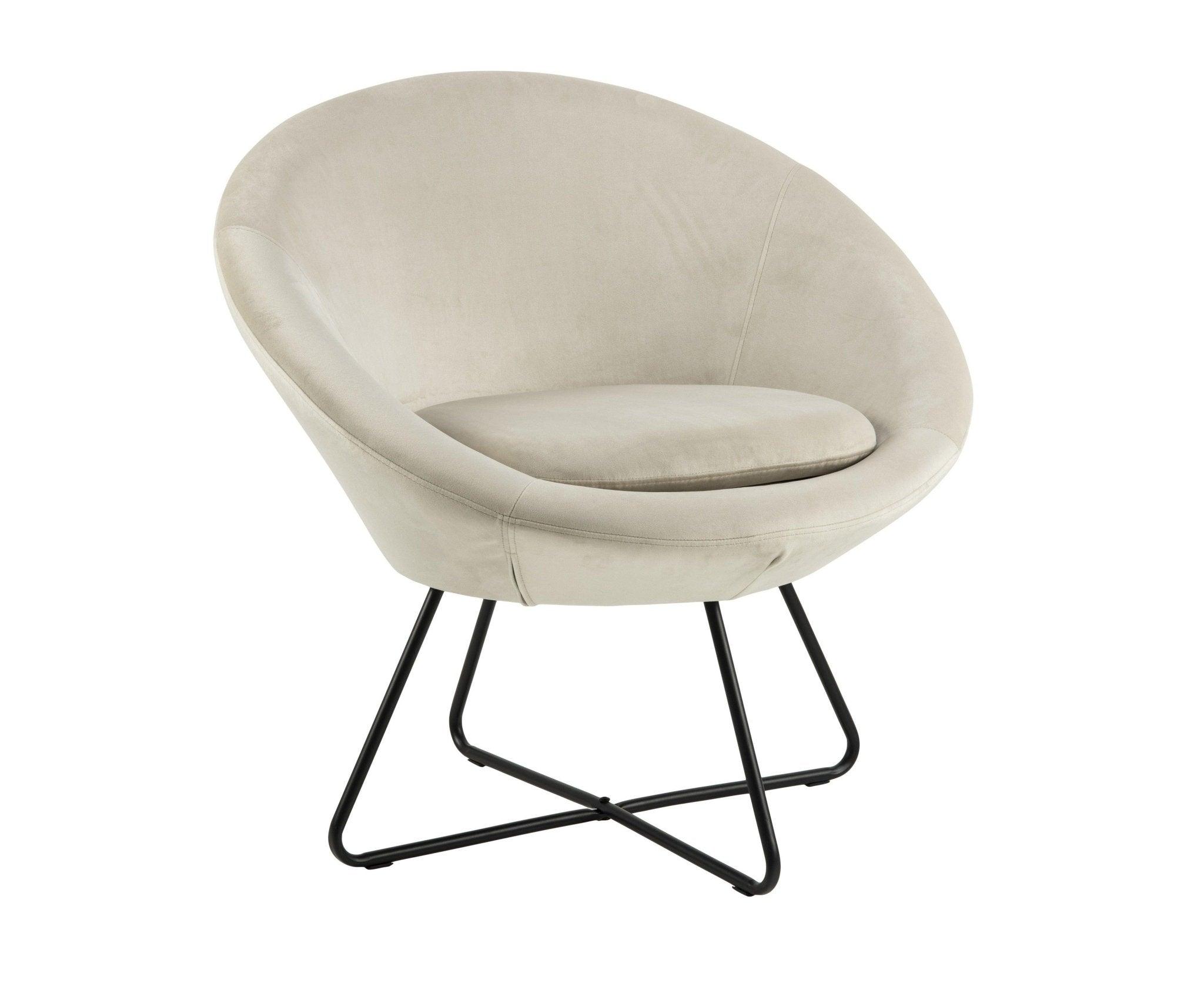 Fotel FELIX piaskowy z czarną podstawą Actona Eye on Design