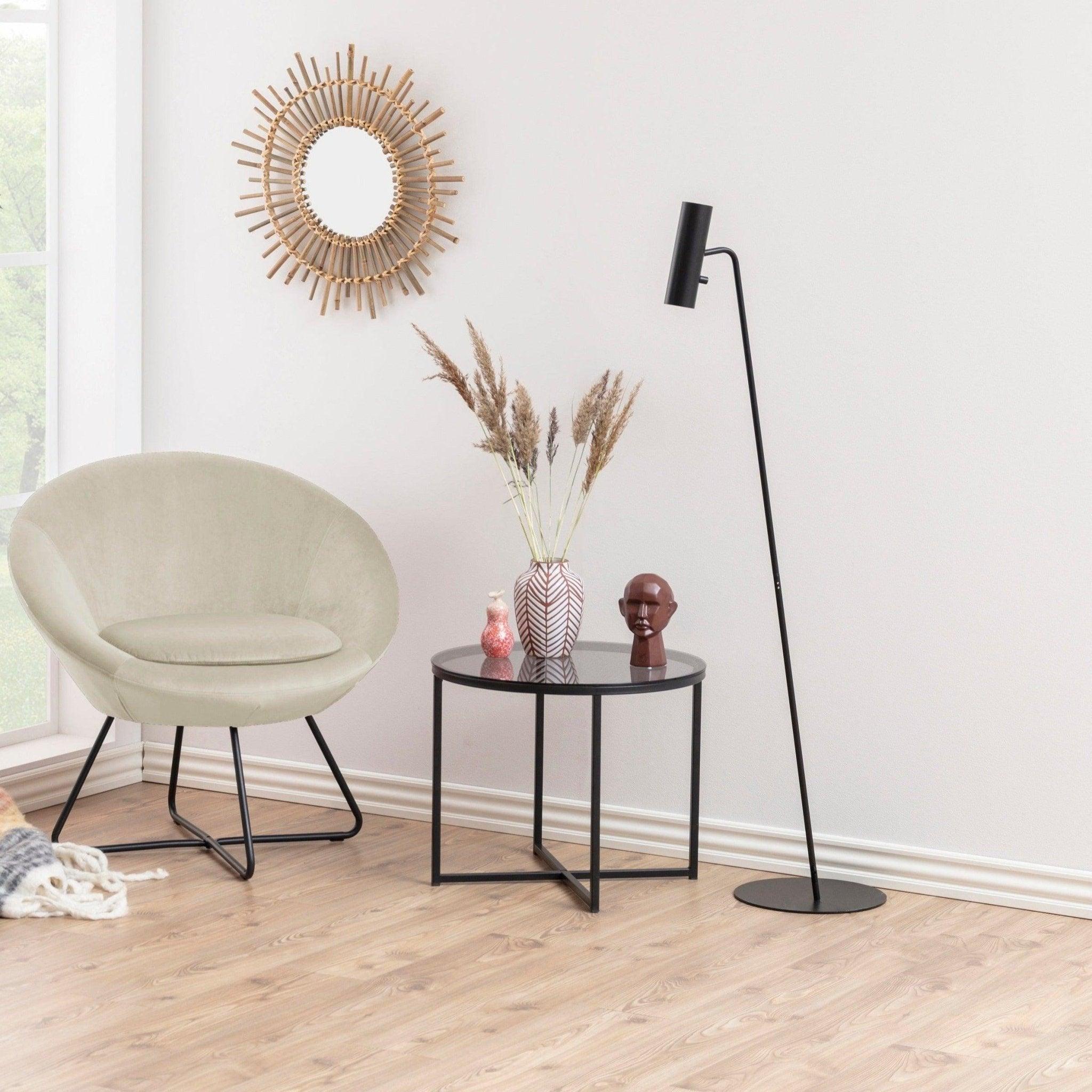 Fotel FELIX piaskowy z czarną podstawą Actona Eye on Design