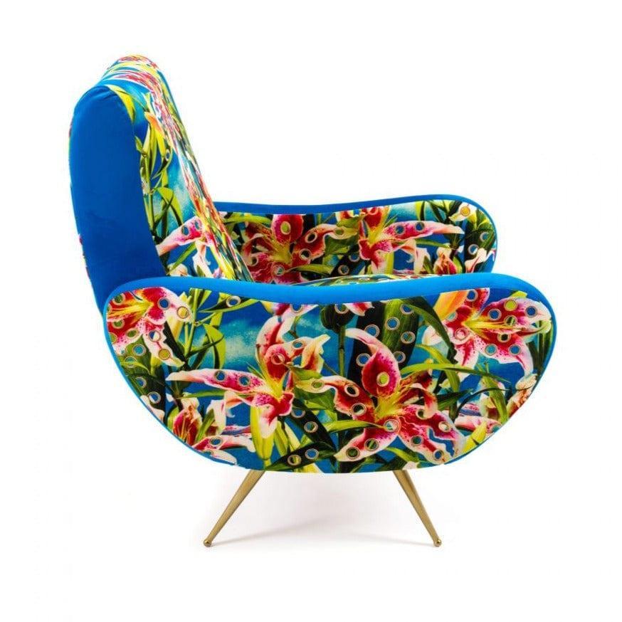 Fotel FLOWERS niebieski Seletti Eye on Design