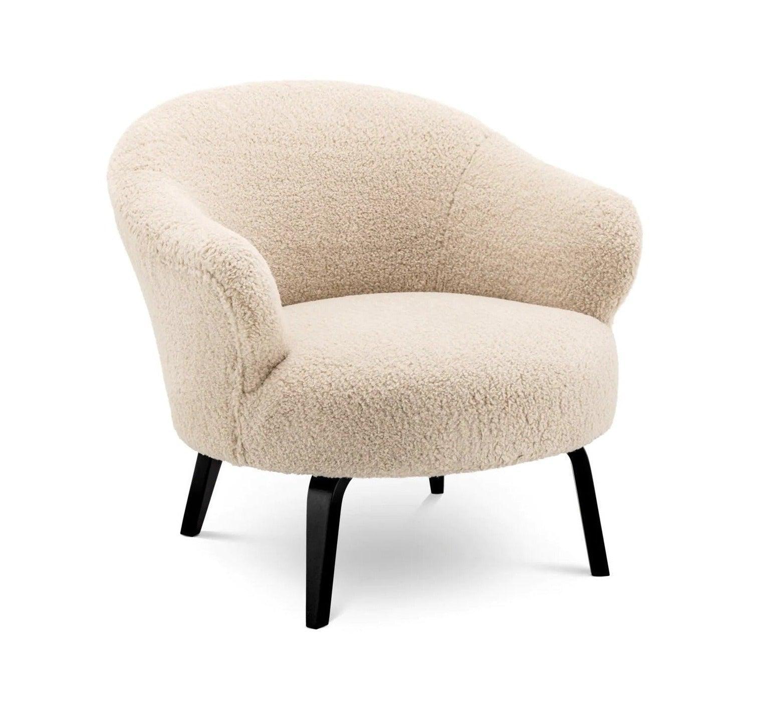 Fotel futrzany MORETTI kremowy Eichholtz Eye on Design