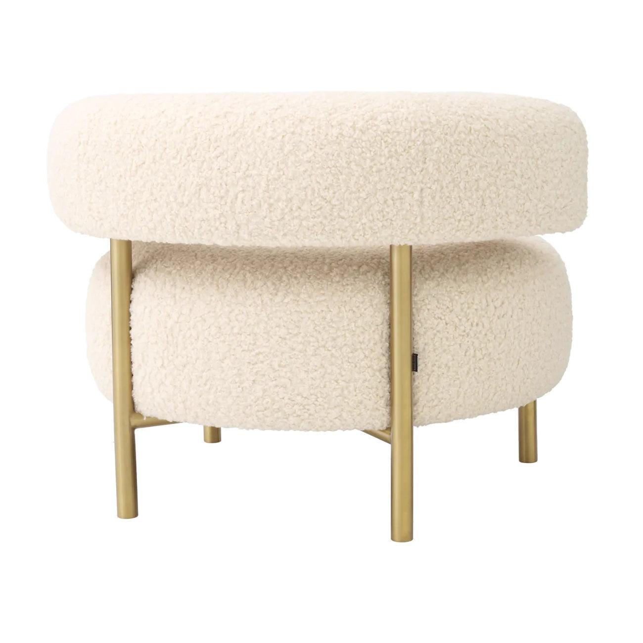 Fotel futrzany THOMPSON kremowy Eichholtz Eye on Design