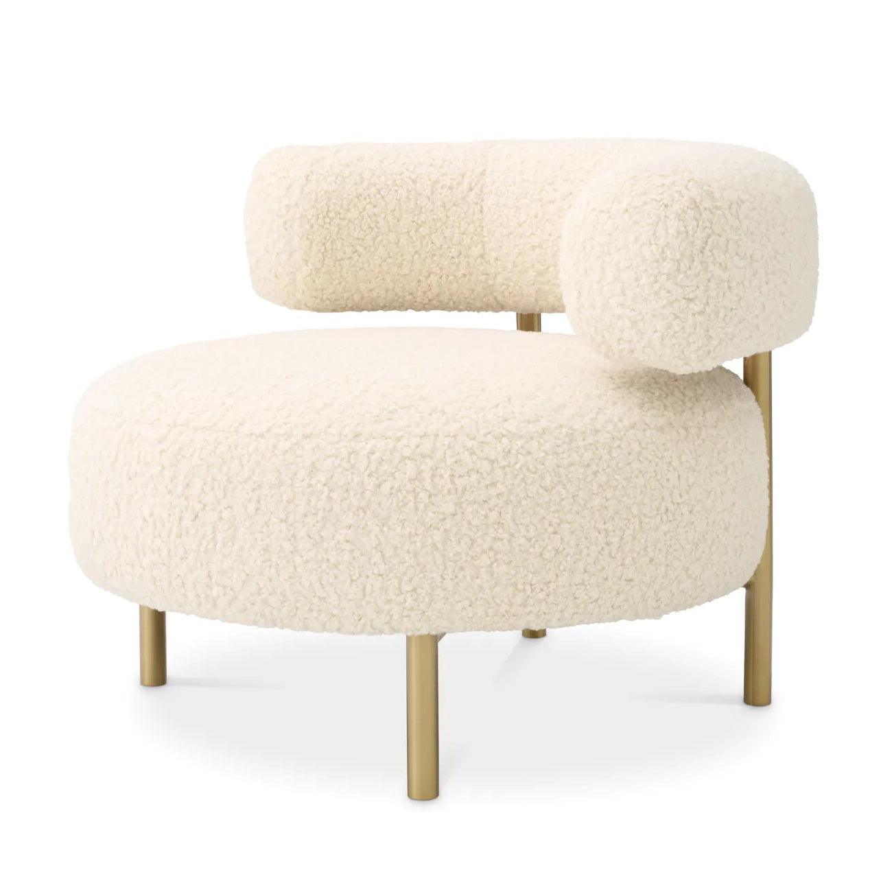 Fotel futrzany THOMPSON kremowy Eichholtz Eye on Design