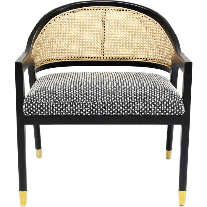 Fotel HORIZON czarny z rattanem - Eye on Design