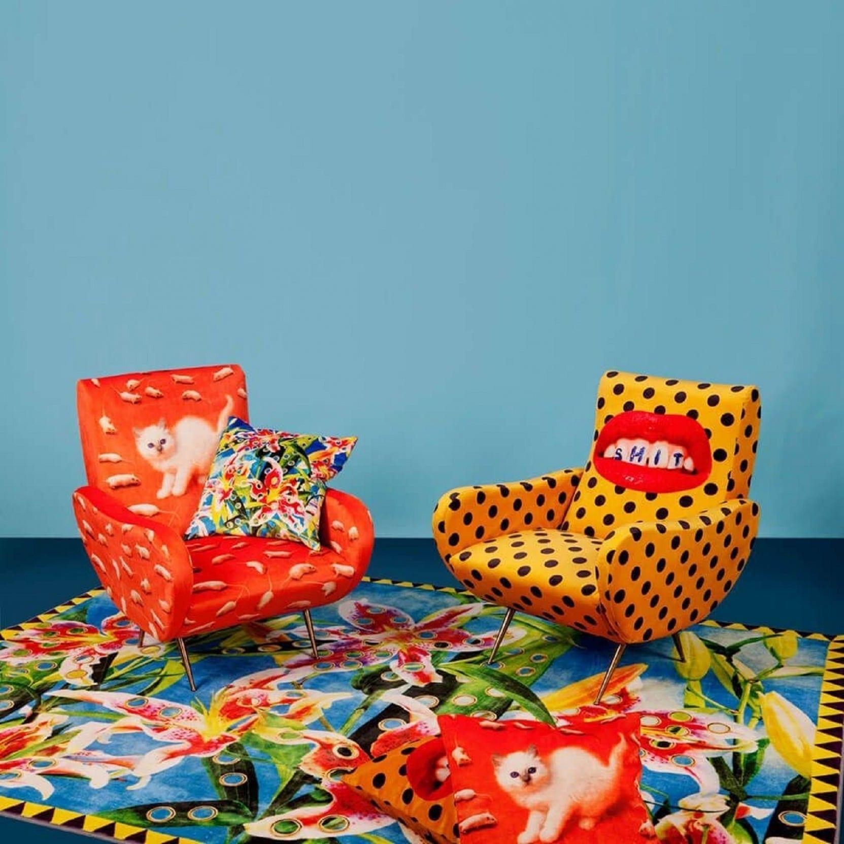 Fotel KITTEN pomarańczowy Seletti Eye on Design