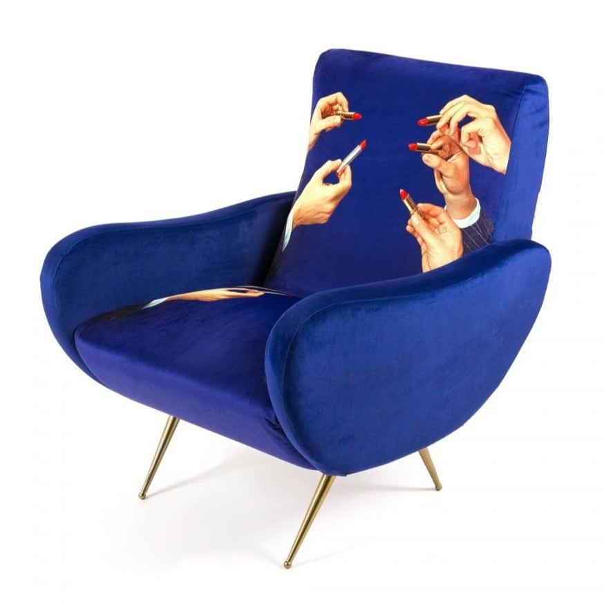 Fotel LIPSTICKS niebieski Seletti Eye on Design