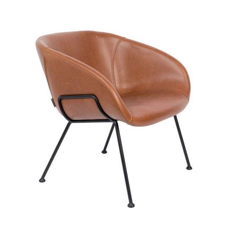 Fotel lounge FESTON brązowy Zuiver Eye on Design