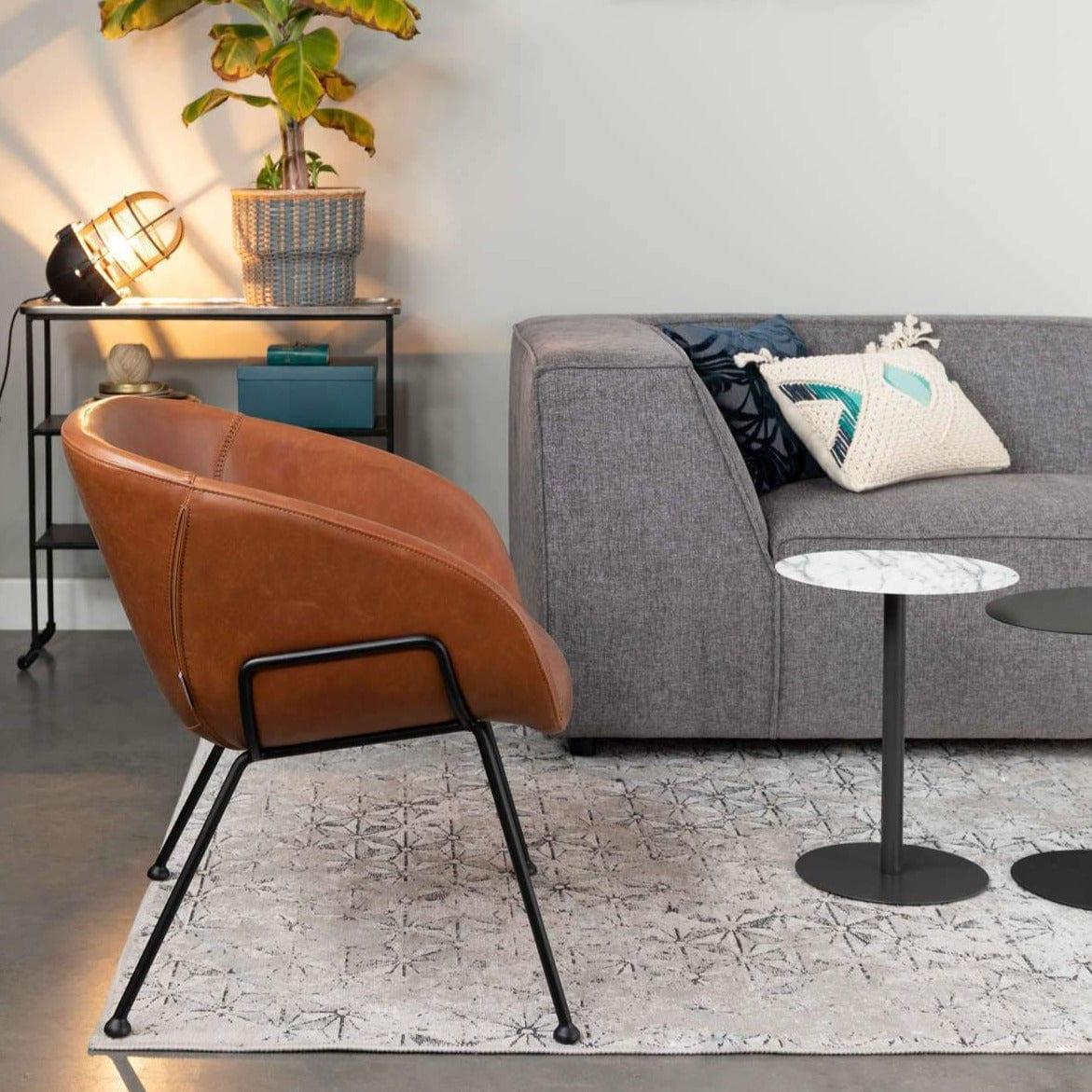 Fotel lounge FESTON brązowy Zuiver Eye on Design