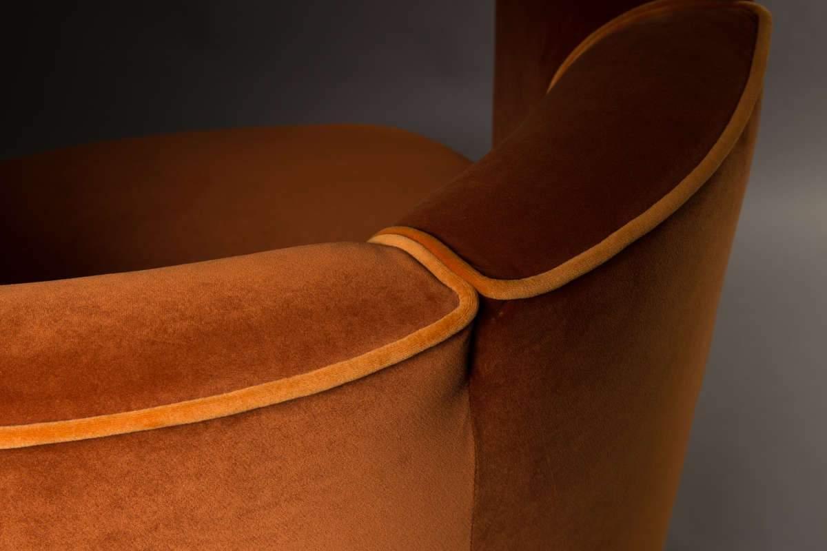 Fotel lounge FLOWER pomarańczowy Dutchbone Eye on Design