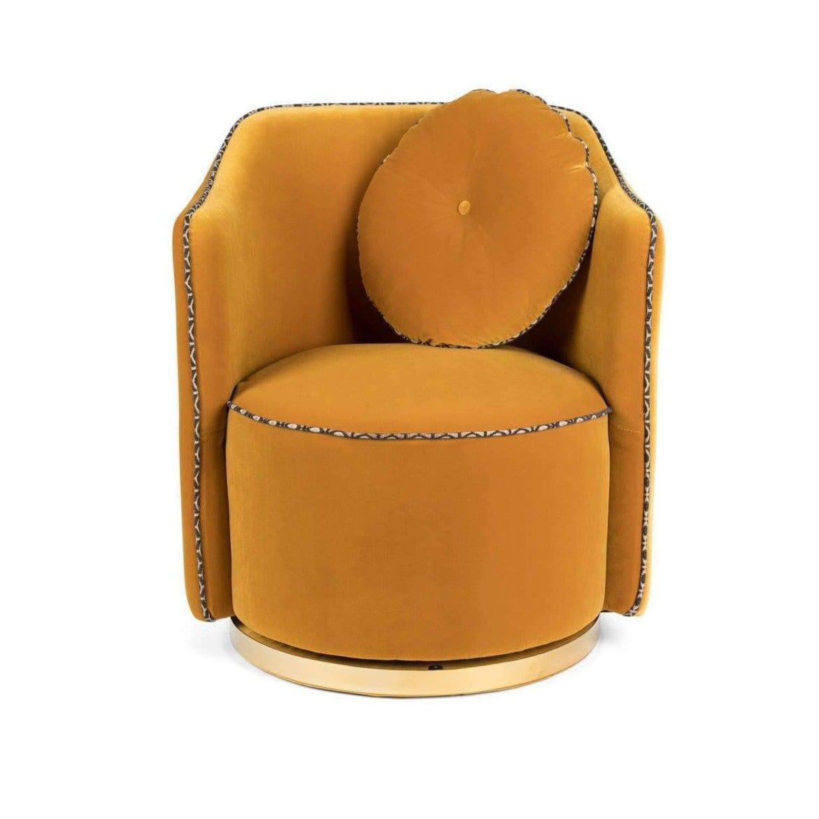 Fotel lounge SASSY GRANNY musztardowy Bold Monkey Eye on Design